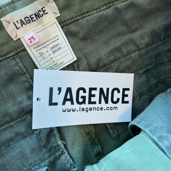 Lagence Green Tuxedo Stripe Pants NWT - Picture 15 of 16